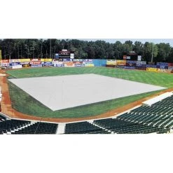 Inland Tarp & Liner Field Covers 15 Mil Polyethylene Athletic Field Cover Silver/White