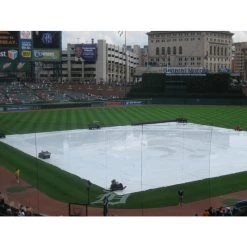 Inland Tarp & Liner 12 Mil Polyethylene Athletic Field Cover Black/White Field Covers