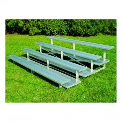 Athletic Connection 4 Row Powder Coated Low Rise Aluminum Bleachers