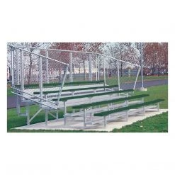 Athletic Connection Powder Coated Aluminum Bleachers With Fencing