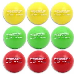 PowerNet 9-Pack 3.2" Weighted Training Balls 5 PowerNet 9-Pack 3.2