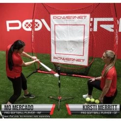 PowerNet 8'x8' Portable Barrier Backstop For Baseball