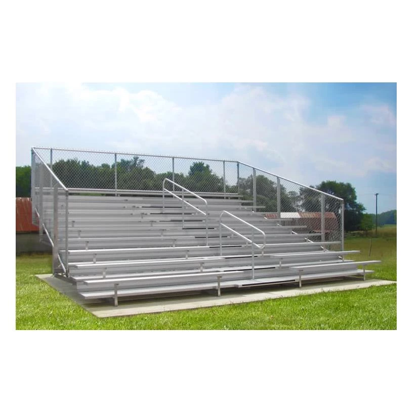 Athletic Connection 4 Or 5 Rows Aluminum Bleachers With Safety Vertical Picket Railing 4 Athletic Connection 4 Or 5 Rows Aluminum Bleachers With Safety Vertical Picket Railing