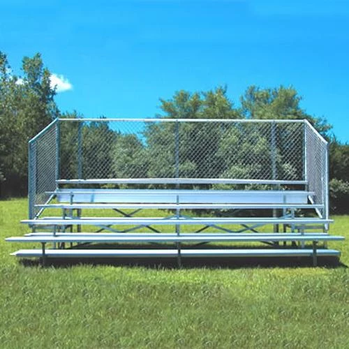 JayPro 5 Row 15'-27' Enclosed Aluminim Bleachers W/ Chain Link 3 JayPro 5 Row 15'-27' Enclosed Aluminim Bleachers W/ Chain Link