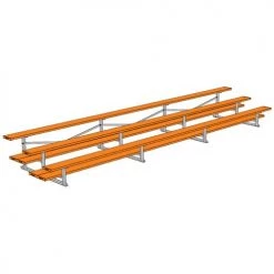 Bleachers JayPro 3 Row 21' All Aluminum Preferred Bleacher
