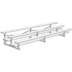 JayPro 3 Row 15' All Aluminum Preferred Bleacher