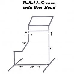 Better Baseball Bulletlop Baseball L-Screen With Overhead Protector