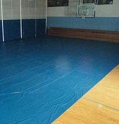 Inland Tarp & Liner 42' X 74' 15 Mil Polyethylene Gym Floor Cover Silver/White