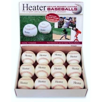 Heater Sports Pitching Machine Balls Leather Pitching Machine Baseballs 3 Heater Sports Pitching Machine Balls Leather Pitching Machine Baseballs