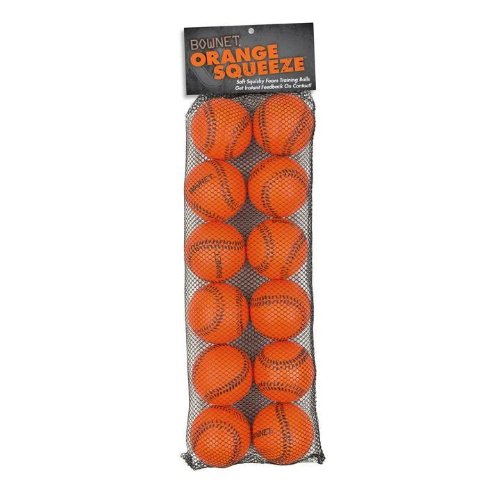 Bownet Orange Squeeze Training Balls For Baseball 4 Bownet Orange Squeeze Training Balls For Baseball