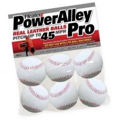 Heater Sports Pitching Machine Balls PowerAlley Pro Leather Pitching Machine Baseballs