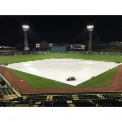 Inland Tarp & Liner Field Covers 15 Mil Polyethylene Athletic Field Cover Silver/White