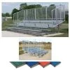 Athletic Connection Powder Coated Bleachers With Vertical Picket Railing
