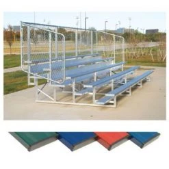 Athletic Connection Powder Coated Aluminum Bleachers With Fencing