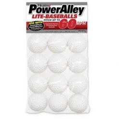 Heater Sports PowerAlley 60 MPH White Lite Baseballs