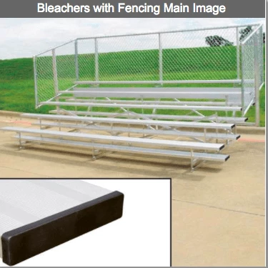 Athletic Connection 4 Or 5 Row Aluminum Bleachers With Fencing 3 Athletic Connection 4 Or 5 Row Aluminum Bleachers With Fencing