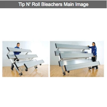 Athletic Connection 2-4 Row Portable Tip N' Roll Aluminum Bleachers Indoor Bleachers 4 Athletic Connection 2-4 Row Portable Tip N' Roll Aluminum Bleachers Indoor Bleachers