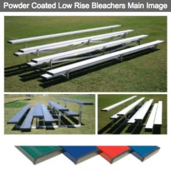 Athletic Connection 4 Row Powder Coated Low Rise Aluminum Bleachers
