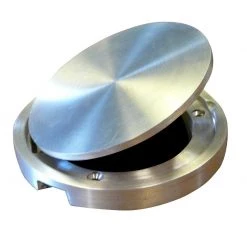 Bison Inc. Bison Small Hinged Brass Floor Socket Cover Plate Only