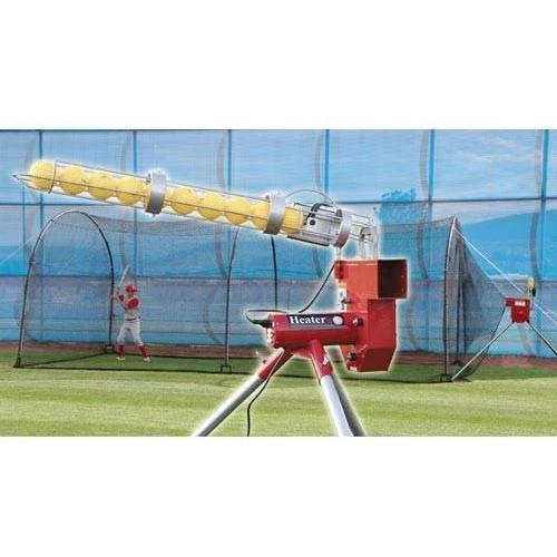 Heater Sports Heater Baseball Pitching Machine & Xtender 24' Batting Cage 3 Heater Sports Heater Baseball Pitching Machine & Xtender 24' Batting Cage