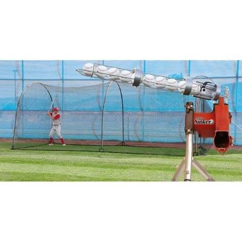 Heater Sports Heater Jr & Xtender 24 Pitching Machine+Batting Cage Combo 3 Heater Sports Heater Jr & Xtender 24 Pitching Machine+Batting Cage Combo