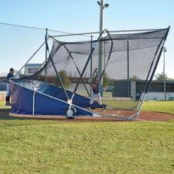 Complete Batting Cages Big Bubba Elite Portable Backstop Hitting Turtle For Baseball