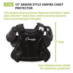 Champion Sports 13 Inch Armor Style Umpire Chest Protector