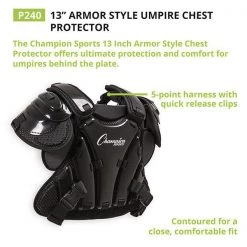 Champion Sports 13 Inch Armor Style Umpire Chest Protector