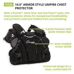 Champion Sports 14.5 Inch Armor Style Umpire Chest Protector