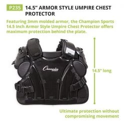 Champion Sports 14.5 Inch Armor Style Umpire Chest Protector