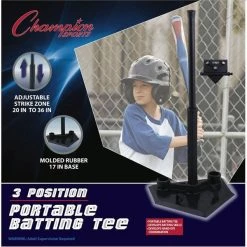 Batting Tees Champion Sports 3 Position Batting Tee