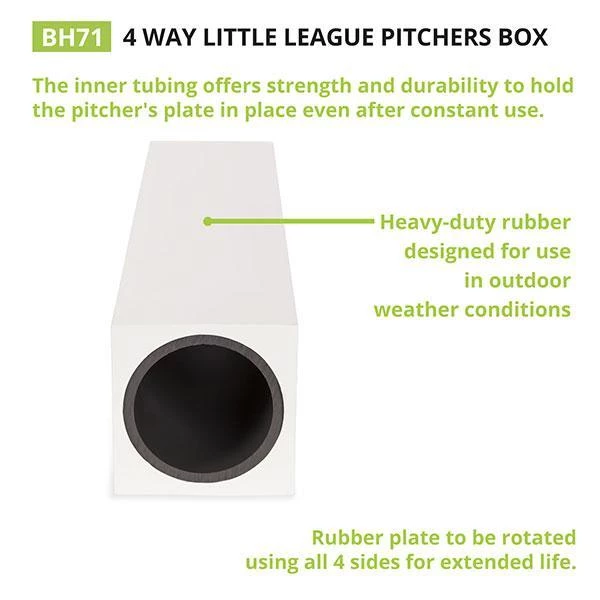 Bases & Plates Champion Sports 4 Way Youth Pitcher's Box 4 Bases & Plates Champion Sports 4 Way Youth Pitcher's Box