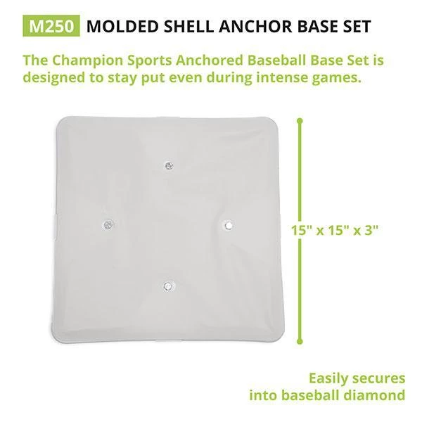 Champion Sports Anchored Base Set With Molded Shell 4 Champion Sports Anchored Base Set With Molded Shell