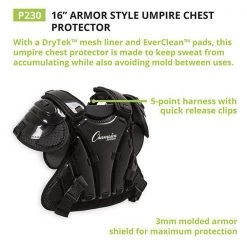 Champion Sports 16 Inch Armor Style Umpire Chest Protector 13 Champion Sports 16 Inch Armor Style Umpire Chest Protector
