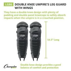 Champion Sports Double Knee Umpire Leg Guard With Wings