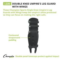 Champion Sports Double Knee Umpire Leg Guard With Wings