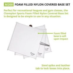 Bases & Plates Champion Sports Foam Filled Quilted Cover Base Set - 14" X 14" X 1"