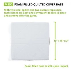 Champion Sports Foam Filled Quilted Cover Base Set - 15" X 15" X 3" Bases & Plates