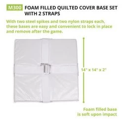 Champion Sports Foam Filled Quilted Cover Base Set With Two Steel Spikes