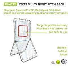Rebounders & Pitchbacks Champion Sports Multi Sport Pitch Back Screen