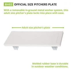 Champion Sports Official Size Pitchers Plate With Anchor Bases & Plates