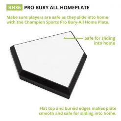 Bases & Plates Champion Sports Pro Bury All Home Plate