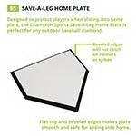 Bases & Plates Champion Sports Save-a-Leg Home Plate