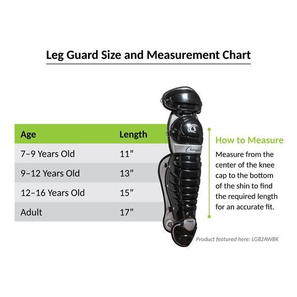 Champion Sports Single Knee Baseball Leg Guard 11 Inches Long 4 Champion Sports Single Knee Baseball Leg Guard 11 Inches Long