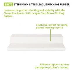 Champion Sports Step Down Youth Pitching Rubber Bases & Plates