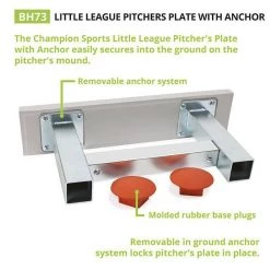 Champion Sports Youth Pitchers Plate With Anchor