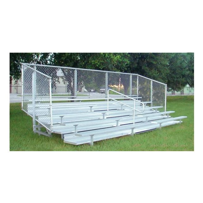 Athletic Connection 4 Or 5 Row Aluminum Bleachers With Fencing 4 Athletic Connection 4 Or 5 Row Aluminum Bleachers With Fencing